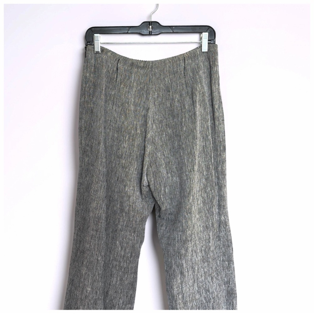 JON Gray Textured Wide-Leg Dress Pants | Size 4 |Tailored | Minimalist Chic - Picture 4 of 10